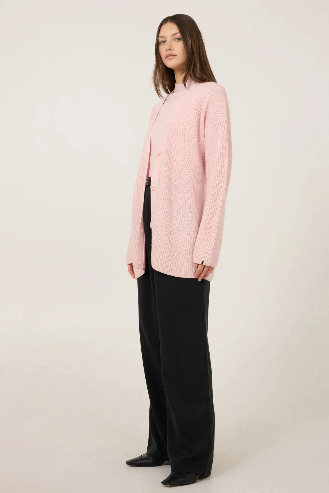 One Grey Day Pacific Cashmere Cardigan | Quartz