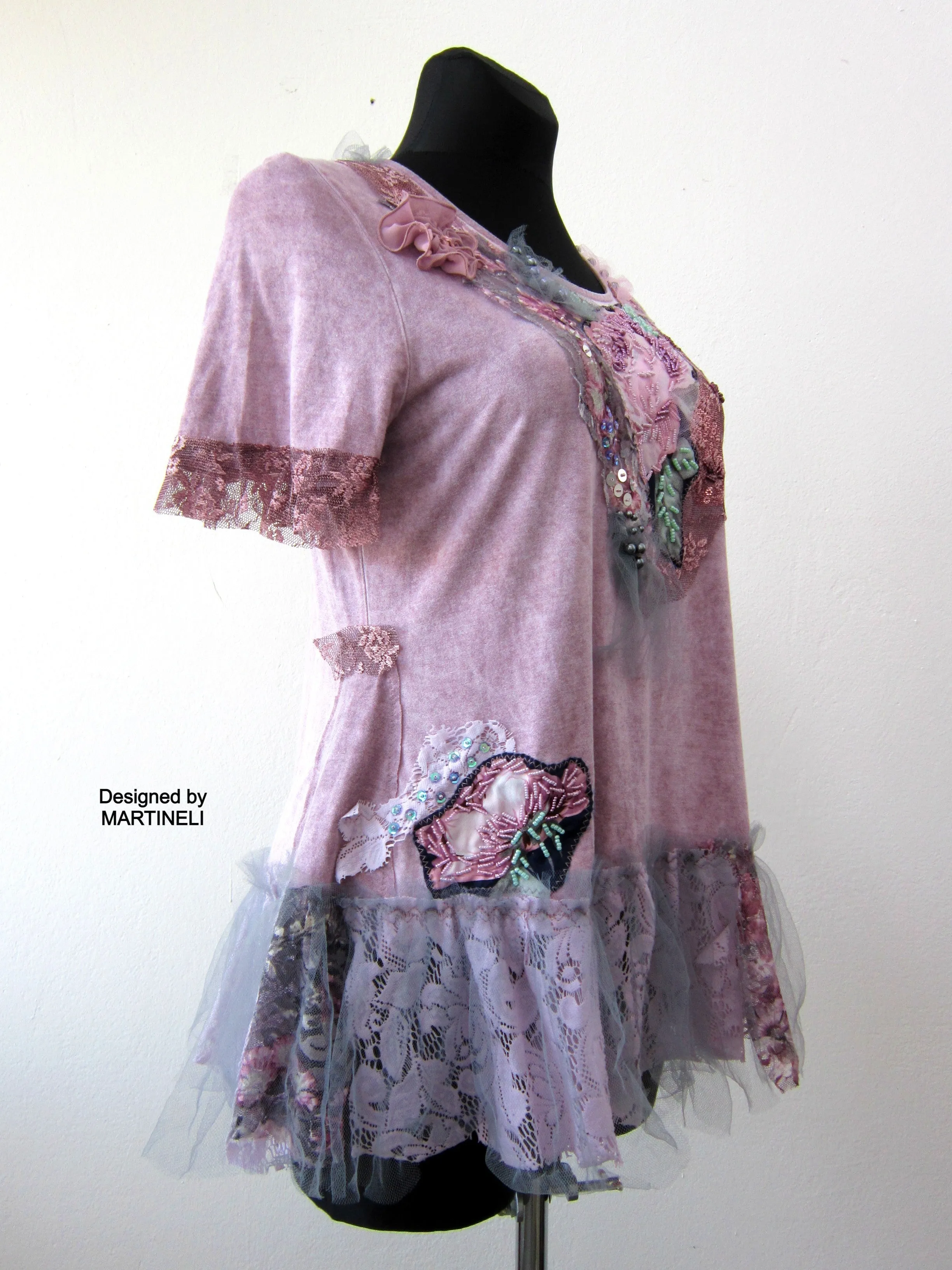 Pink T Shirt Dress,Summer Dress for Women
