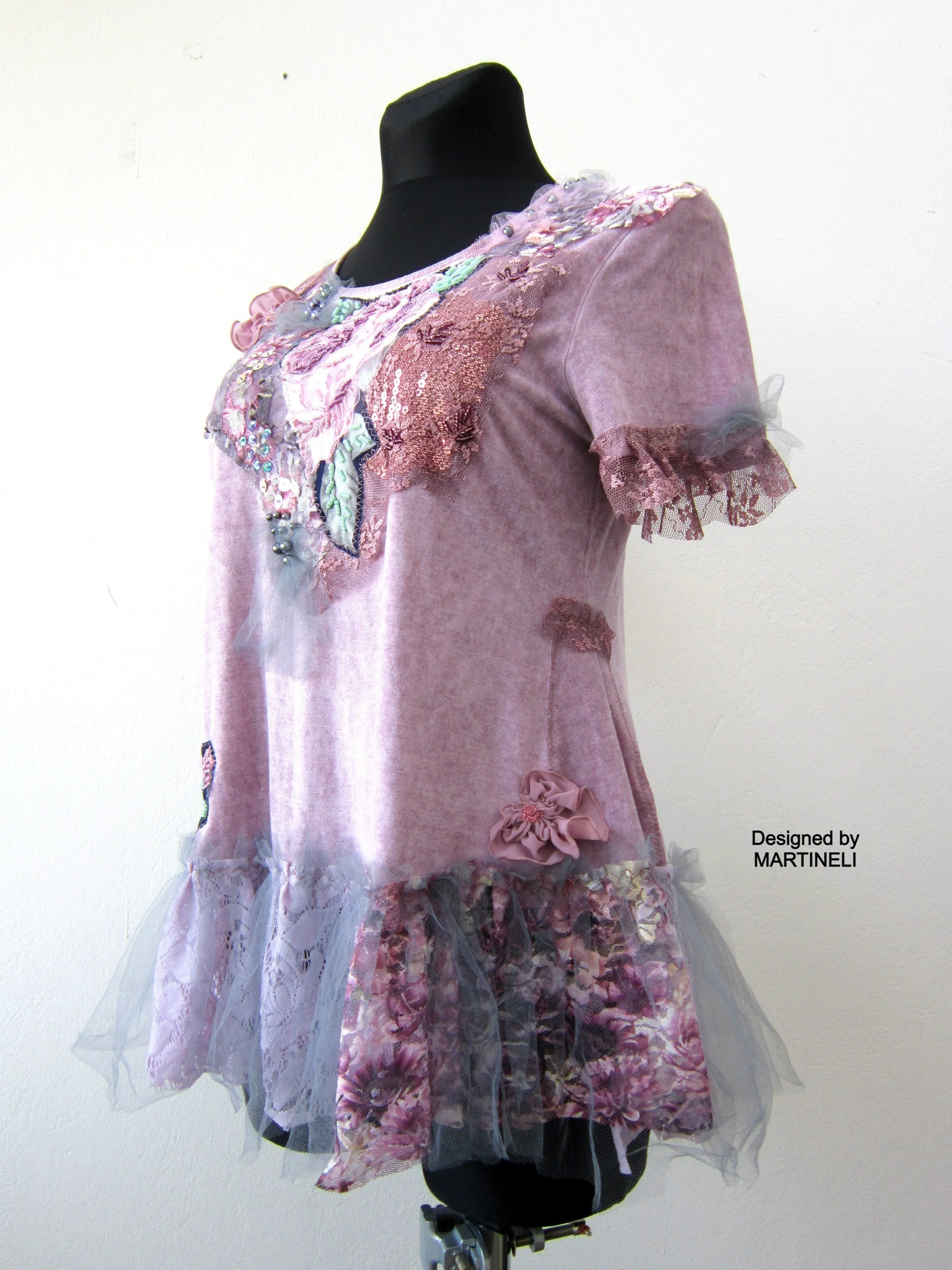 Pink T Shirt Dress,Summer Dress for Women