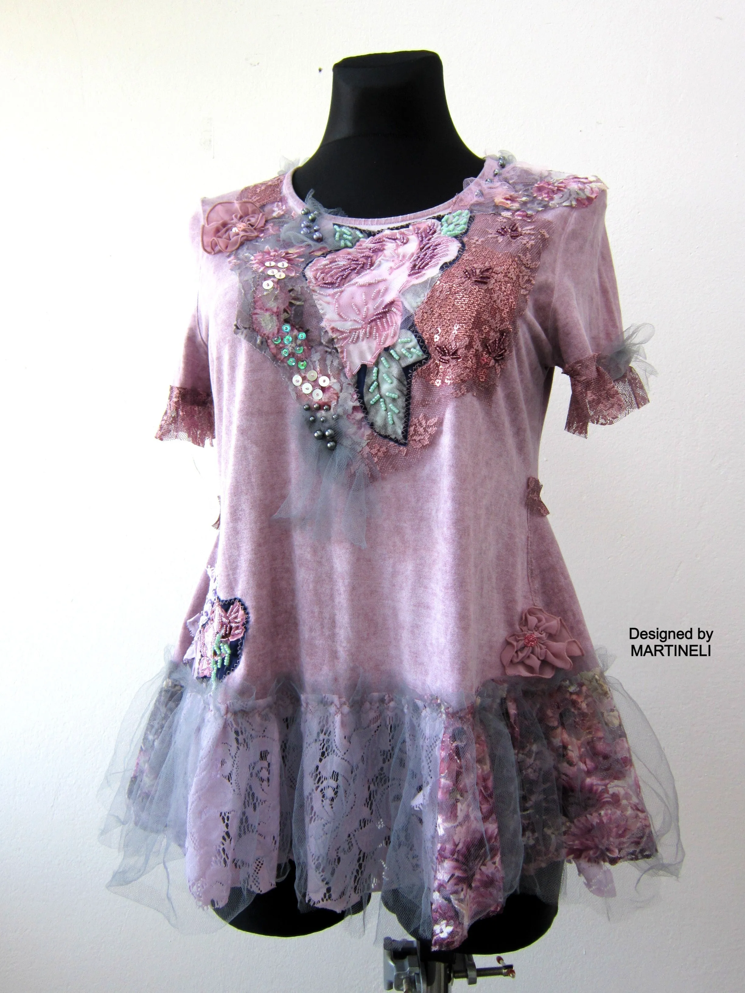 Pink T Shirt Dress,Summer Dress for Women