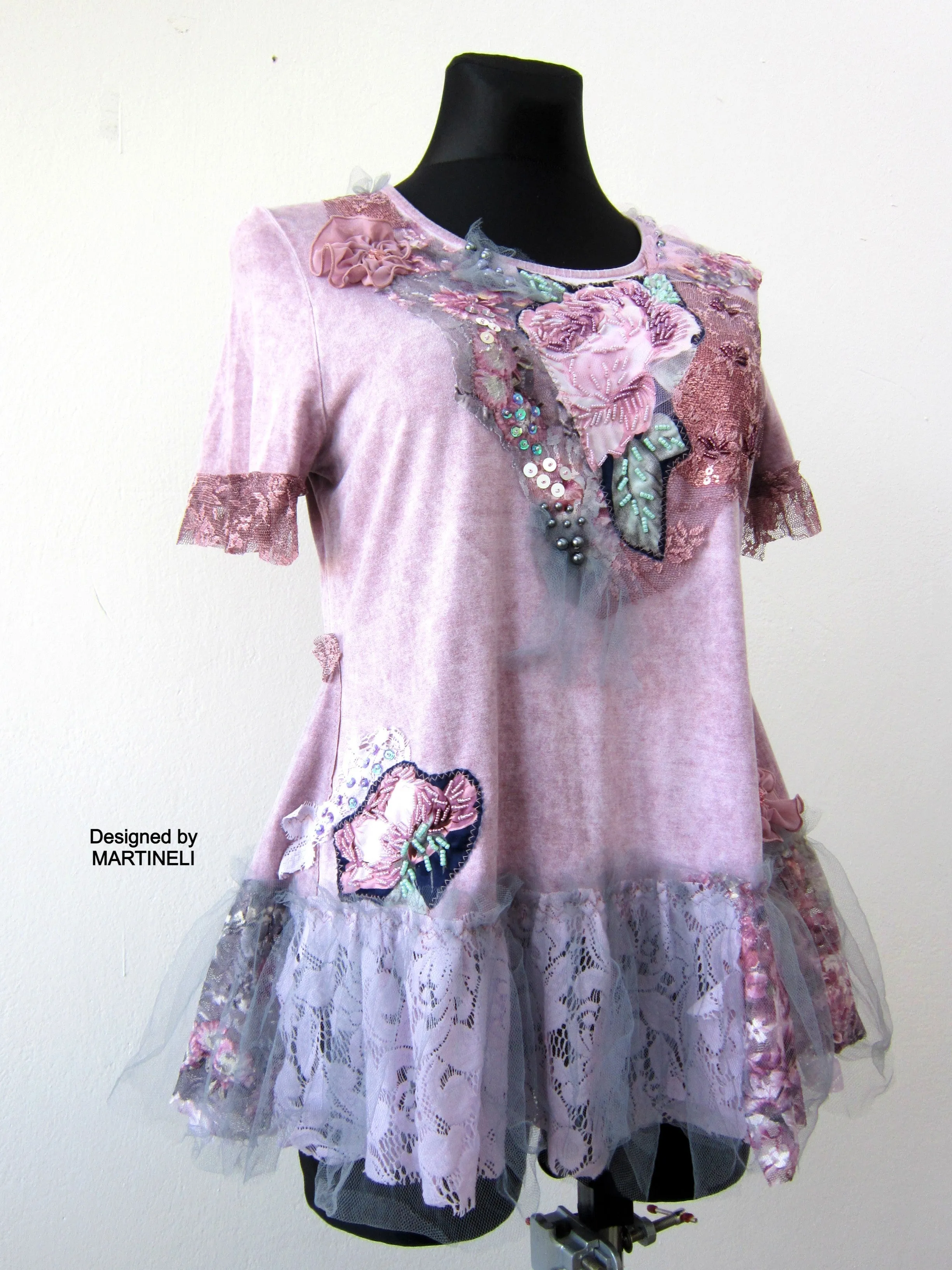 Pink T Shirt Dress,Summer Dress for Women
