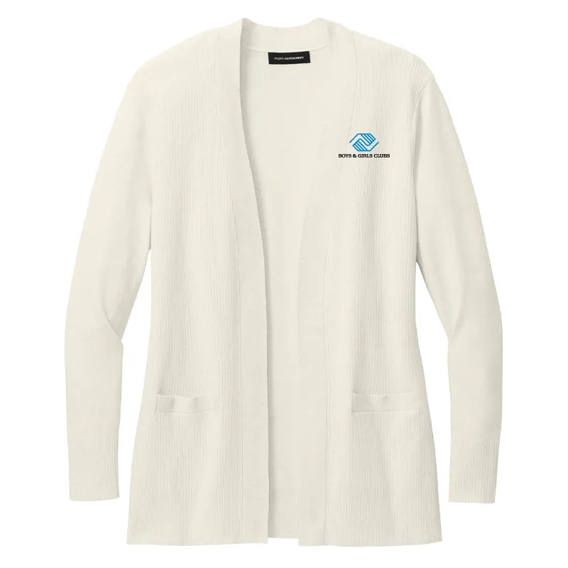 Port Authority Women's Easy Care Open-Front Cardigan Sweater - Oatmeal Heather Beige
