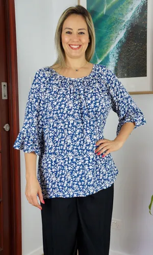 Rayon Capri Top Microflower, More Colours
