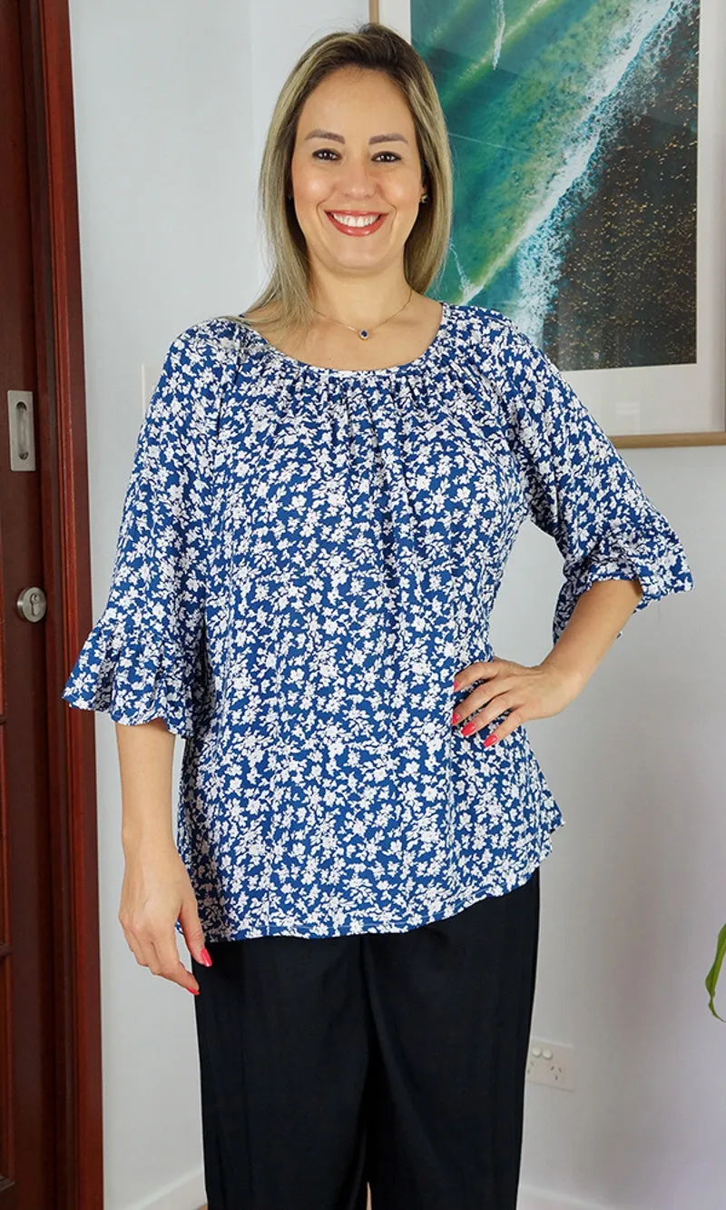Rayon Capri Top Microflower, More Colours