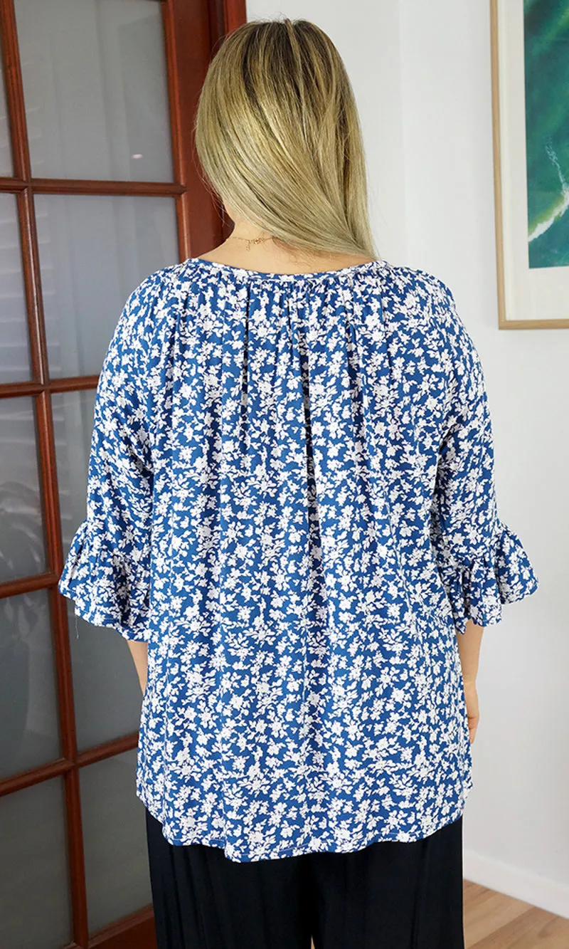 Rayon Capri Top Microflower, More Colours