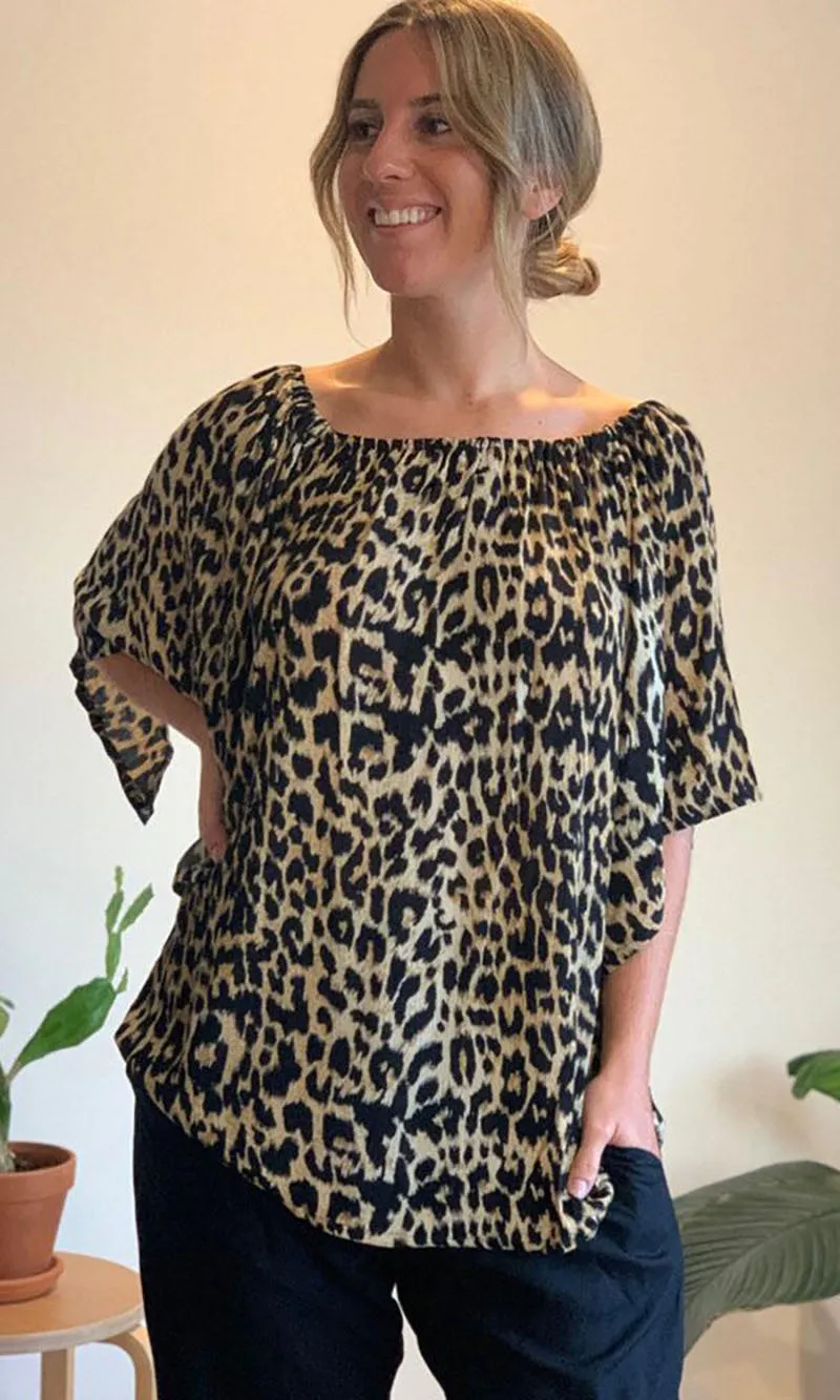 Rayon Top Libra Leopard, More Colours