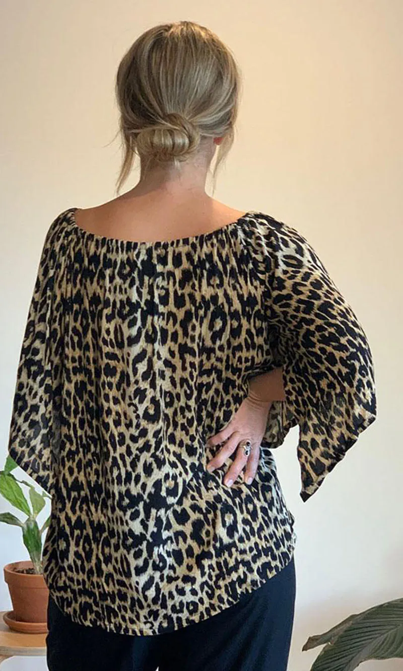 Rayon Top Libra Leopard, More Colours