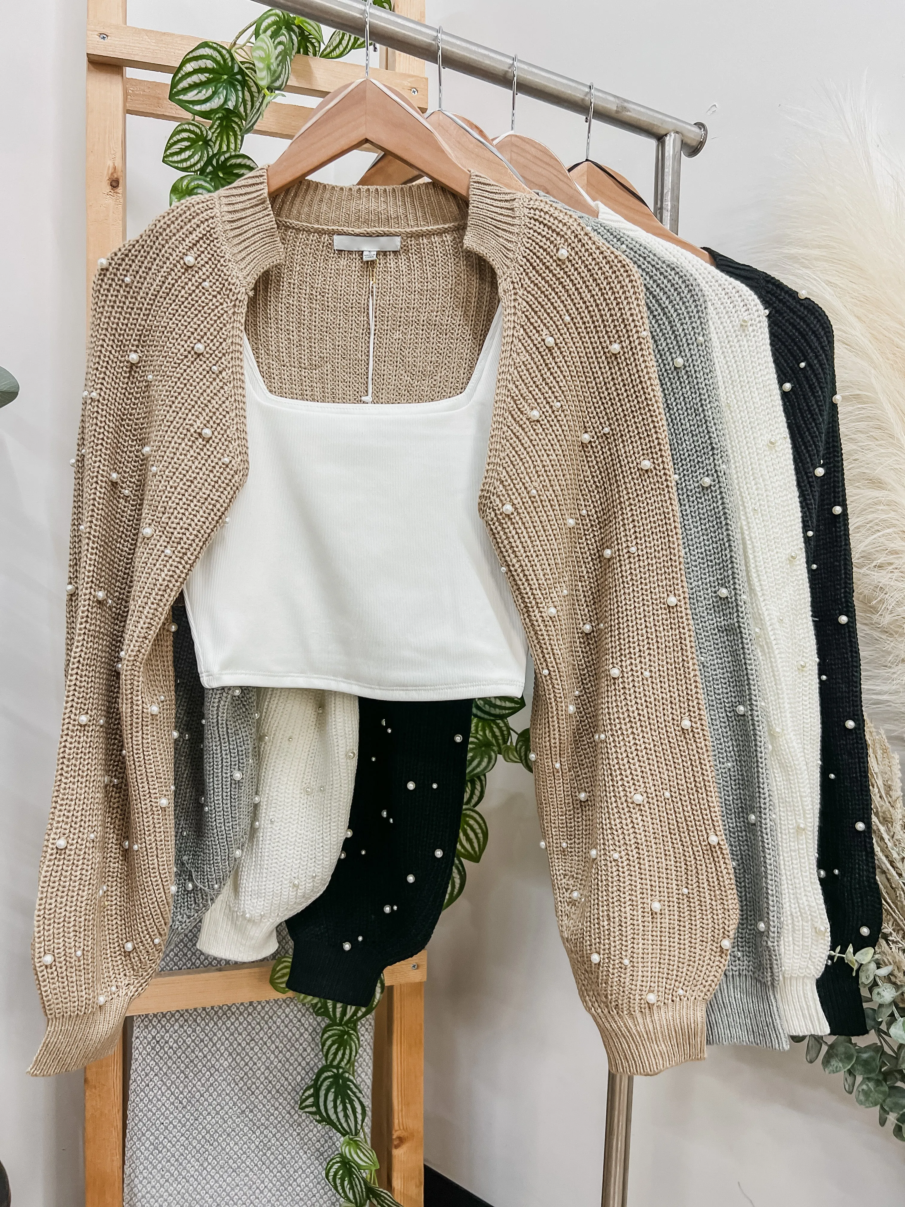 RESTOCK! Anelle Pearl Knit Bolero Cardigan