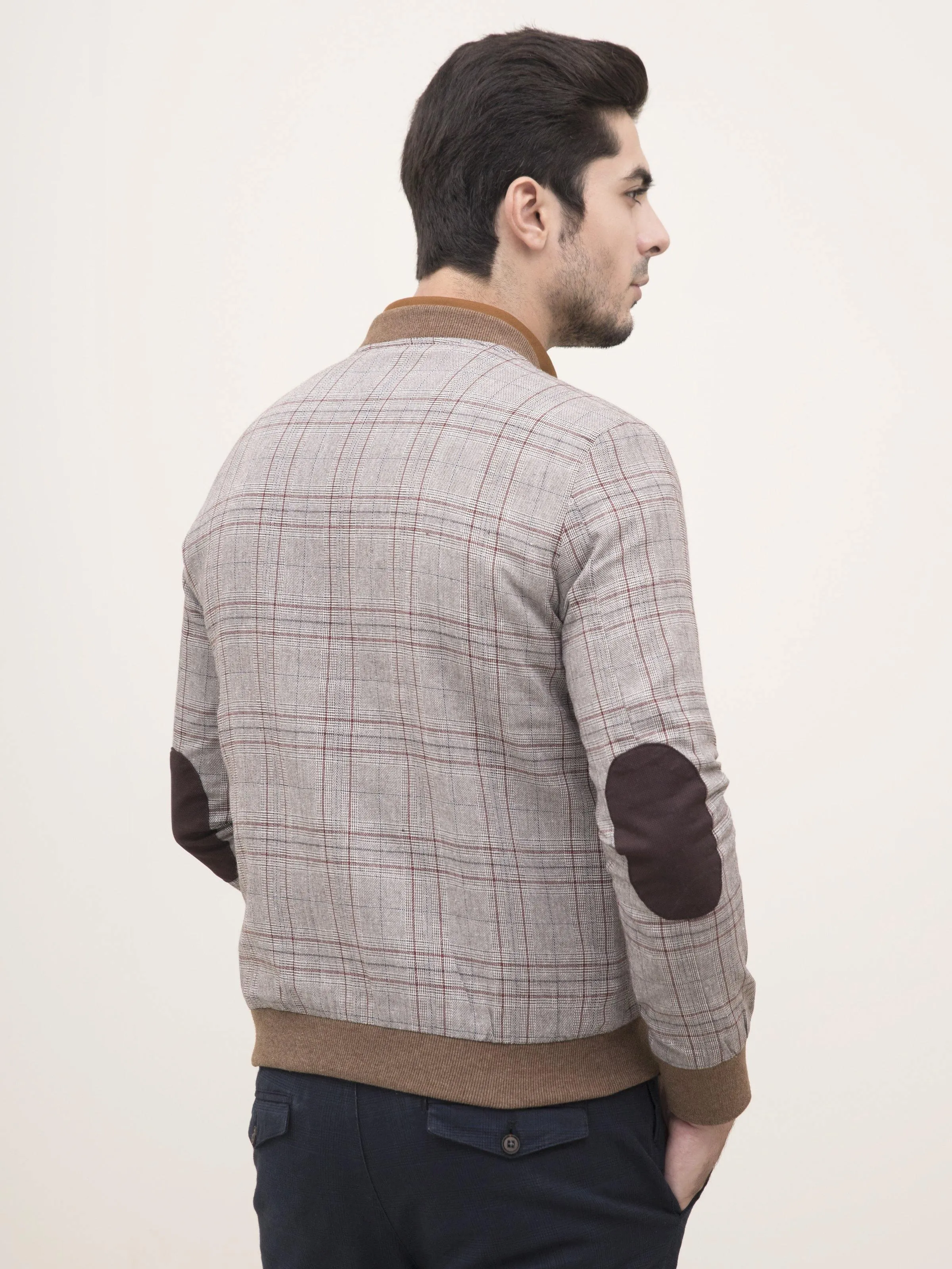 RIB BAN JACKET FULL SLEEVE LIGHT KHAKI