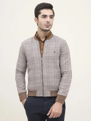 RIB BAN JACKET FULL SLEEVE LIGHT KHAKI
