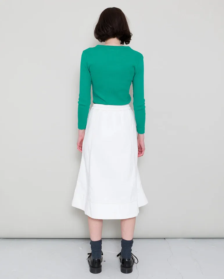 Ribbed Tee Emerald Green