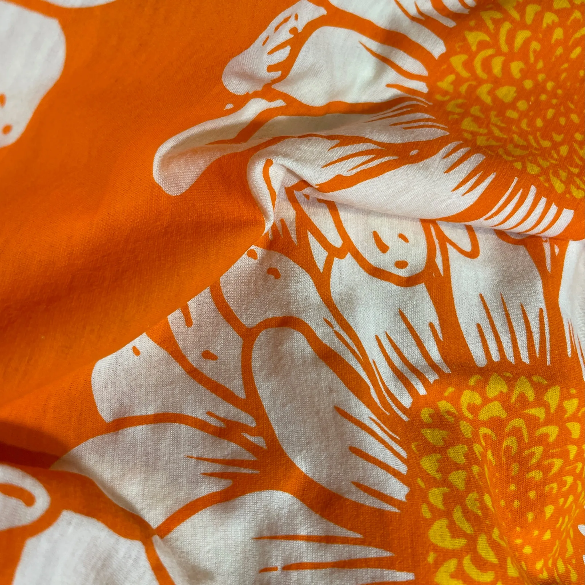 SECONDS Women's Flower Power Long Sleeve Merino | Orange Zest