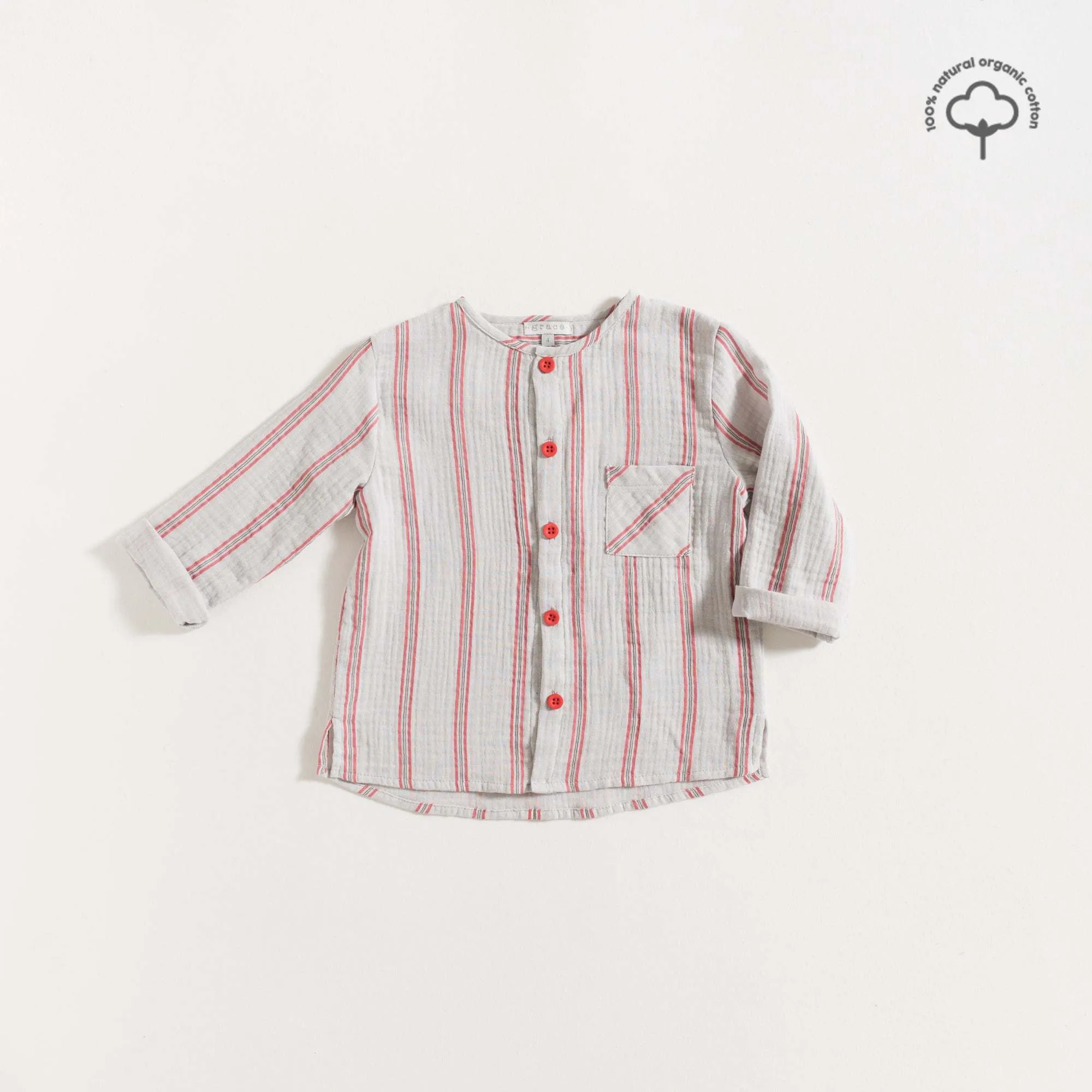 SHIRT / PEPPER STRIPES GAUZE