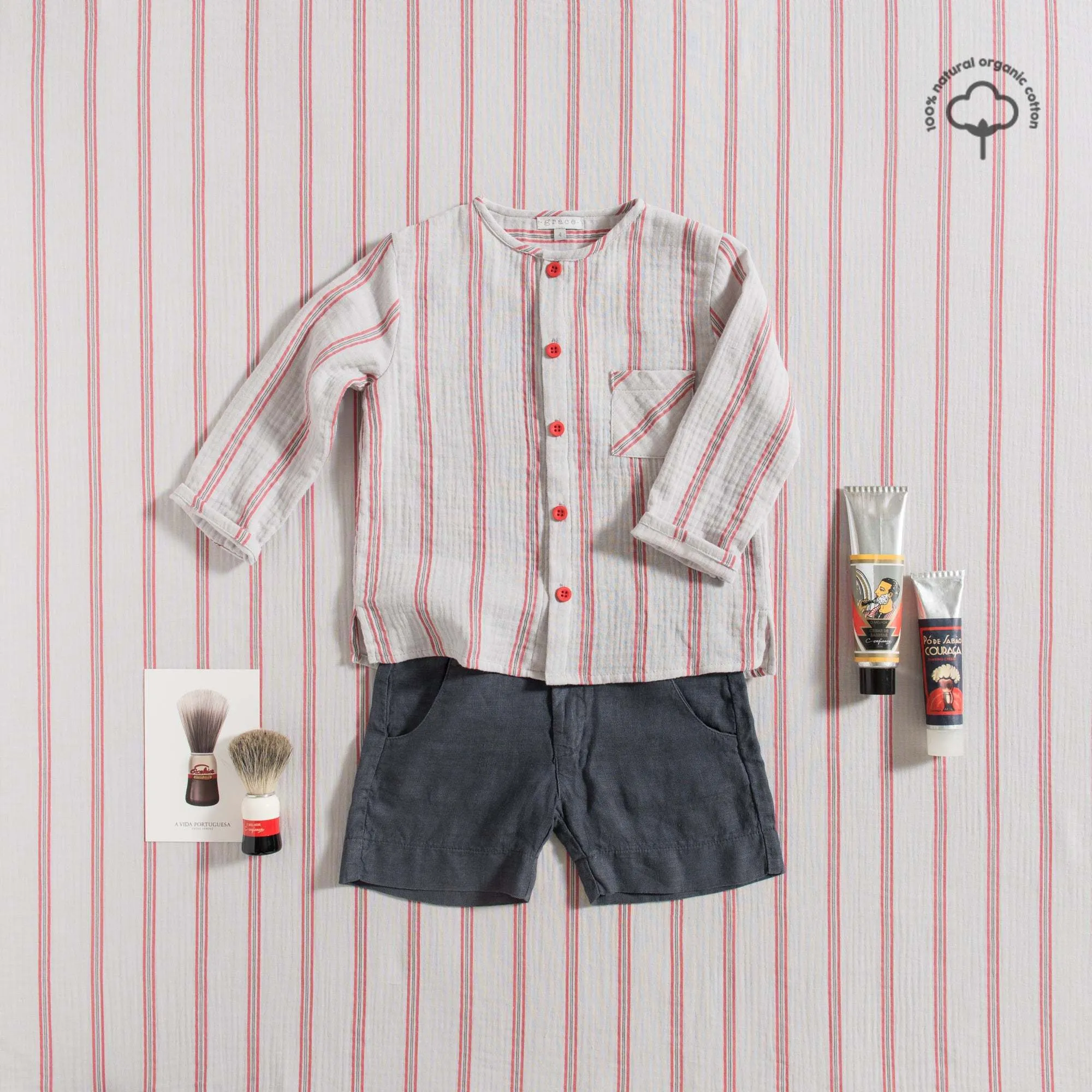 SHIRT / PEPPER STRIPES GAUZE