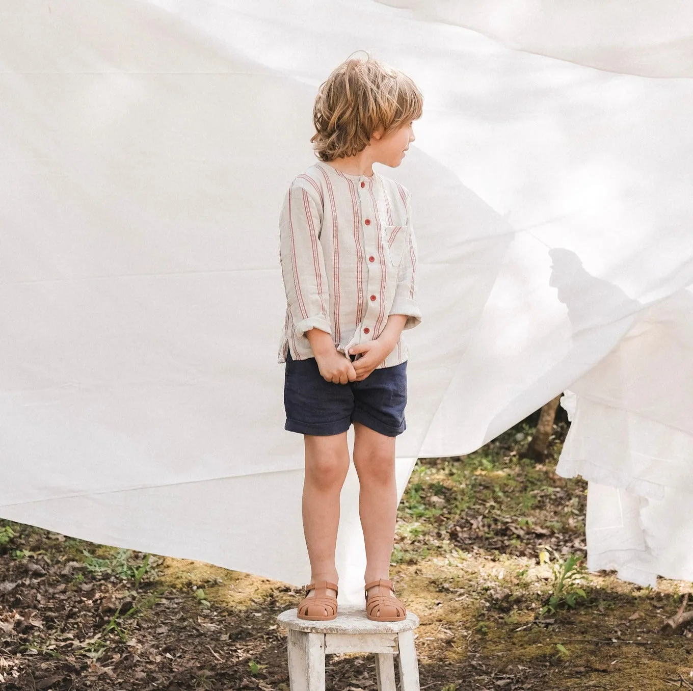 SHIRT / PEPPER STRIPES GAUZE