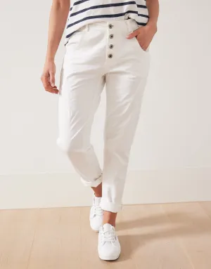 Signature Jersey Denim Pants - White