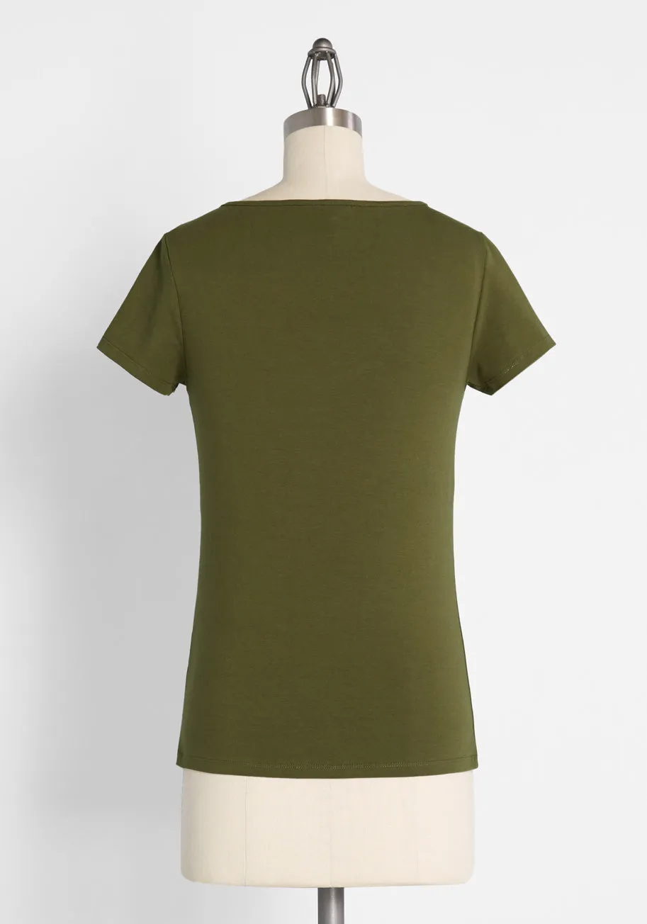 Simple Sentiments Scoop Neck Tee