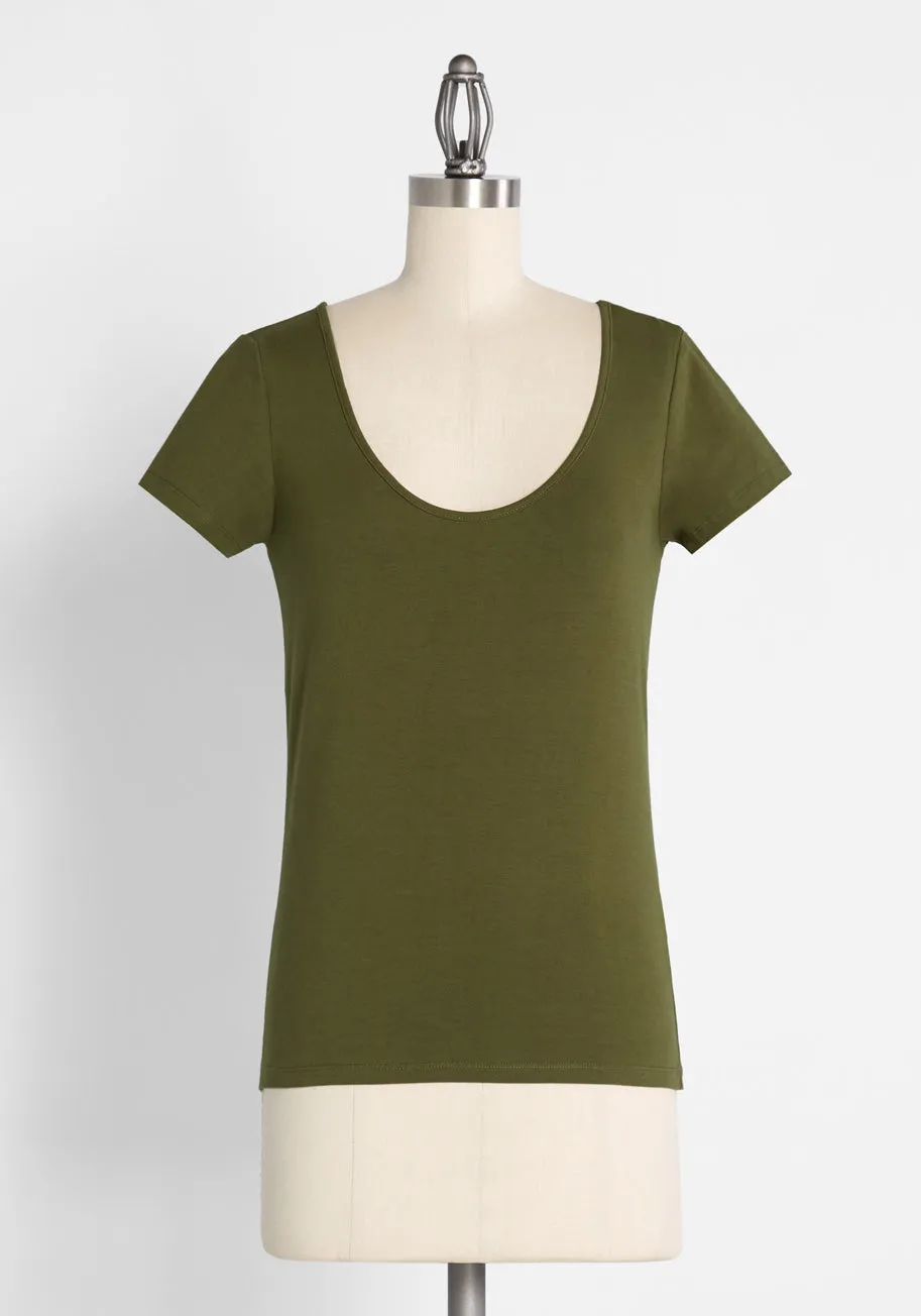 Simple Sentiments Scoop Neck Tee