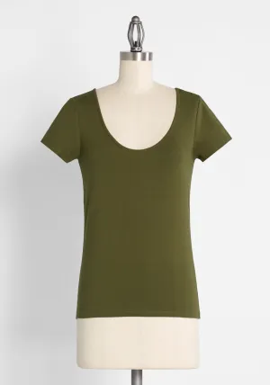 Simple Sentiments Scoop Neck Tee