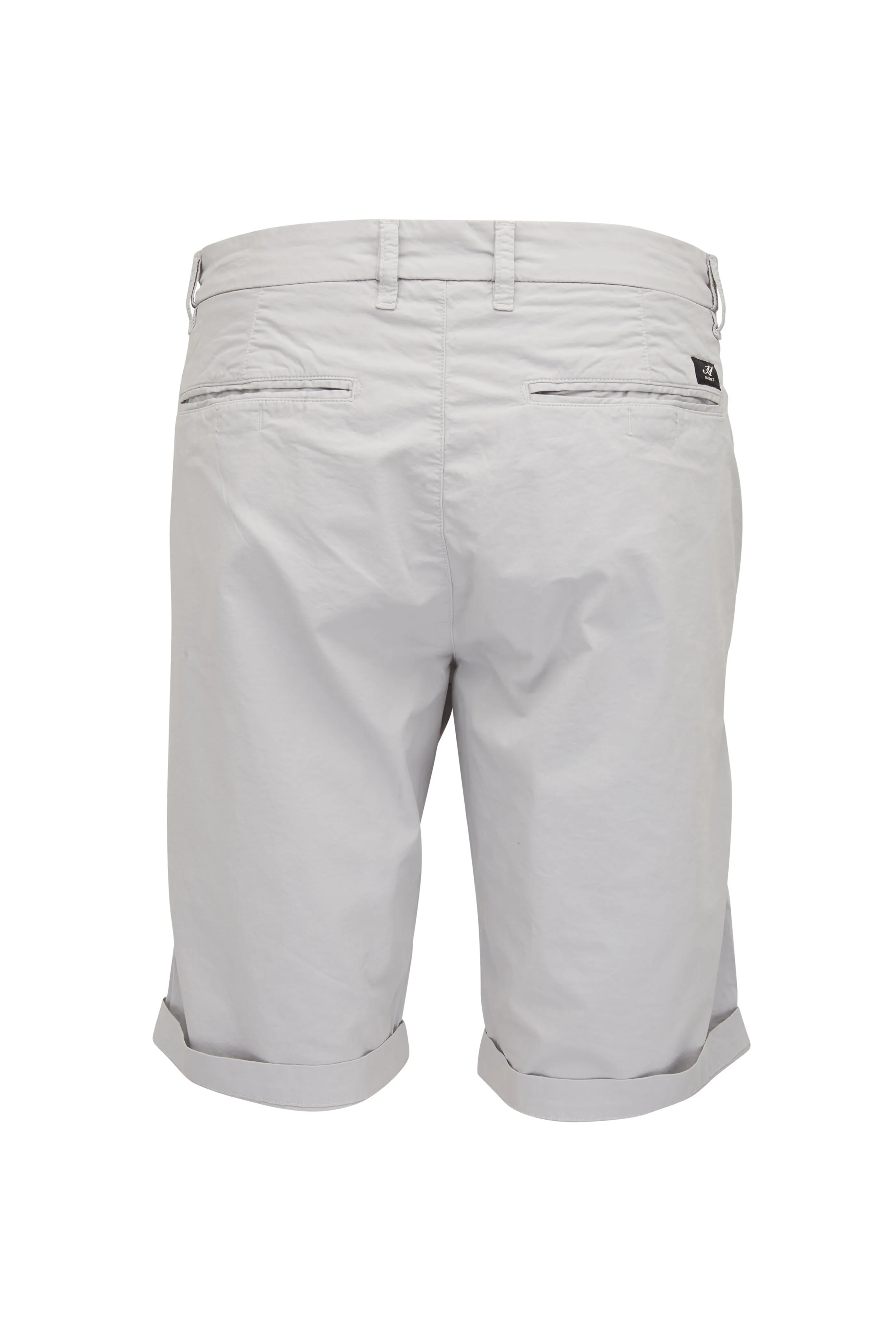 Steel Silver Stretch Cotton Bermuda Shorts - Mason's