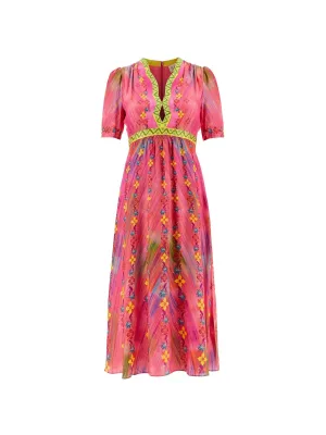 Tabitha Jacquard Silk Dress