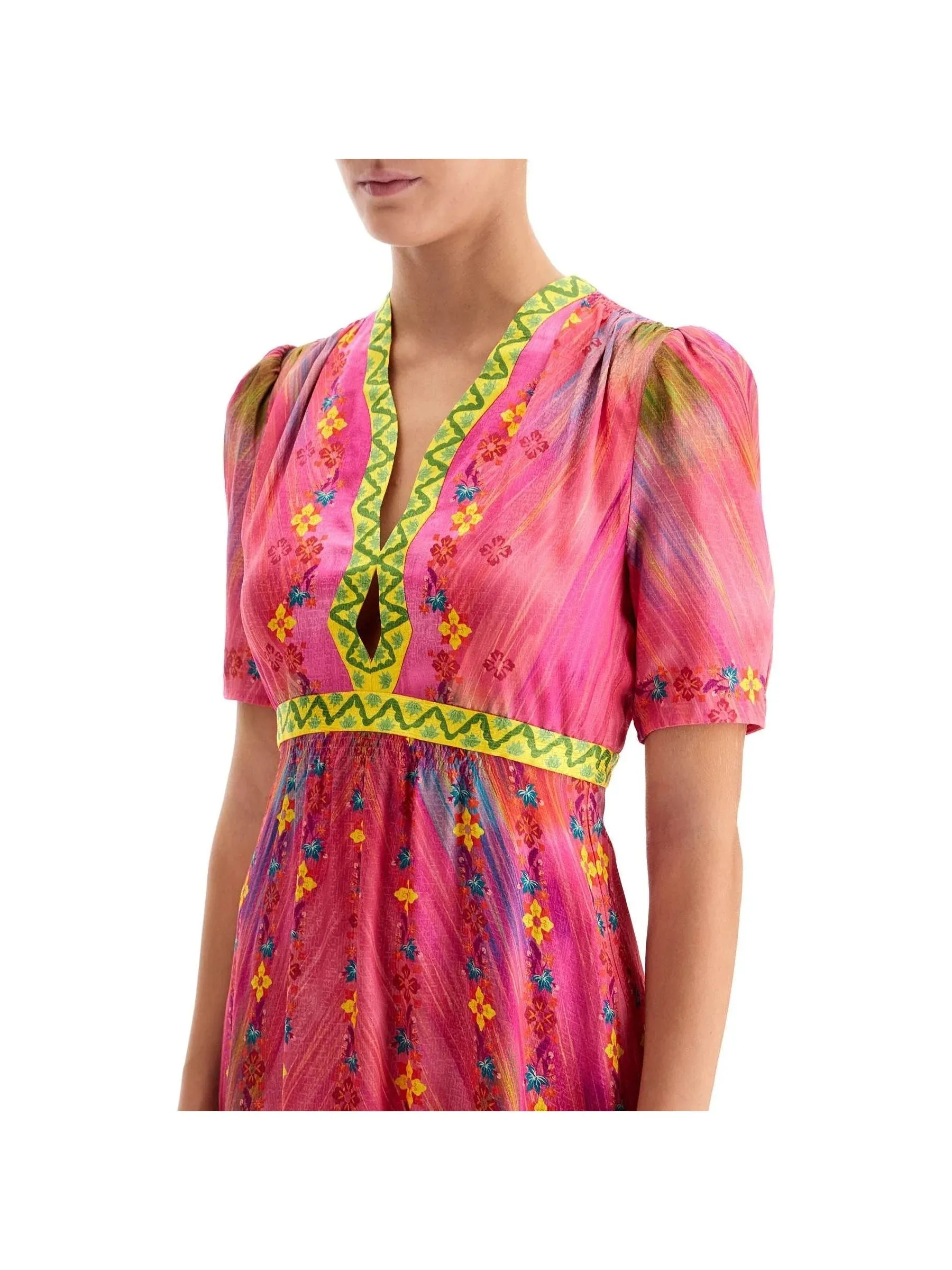 Tabitha Jacquard Silk Dress