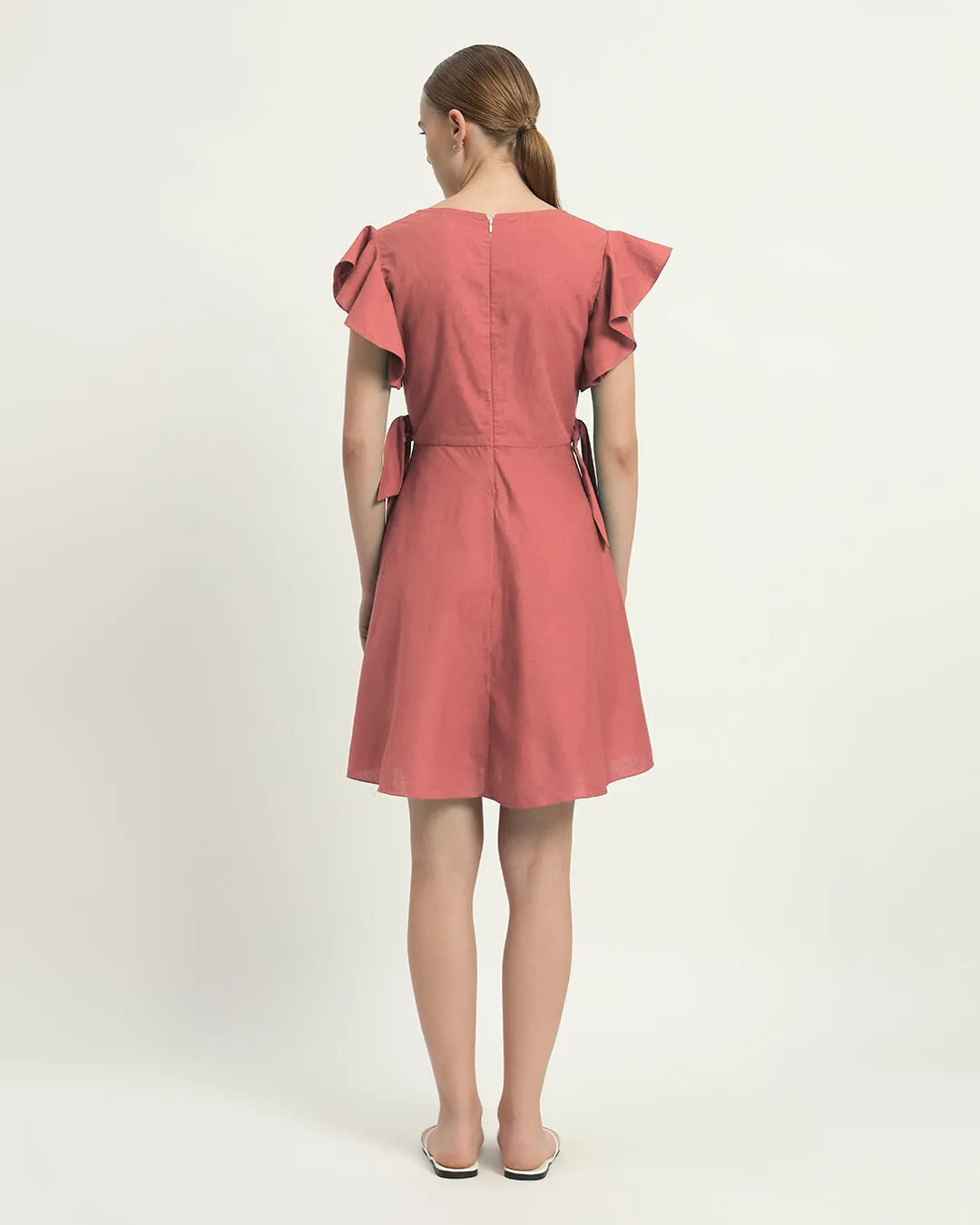 The Fairlie  Ivory Pink Cotton Dress