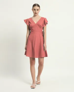 The Fairlie  Ivory Pink Cotton Dress