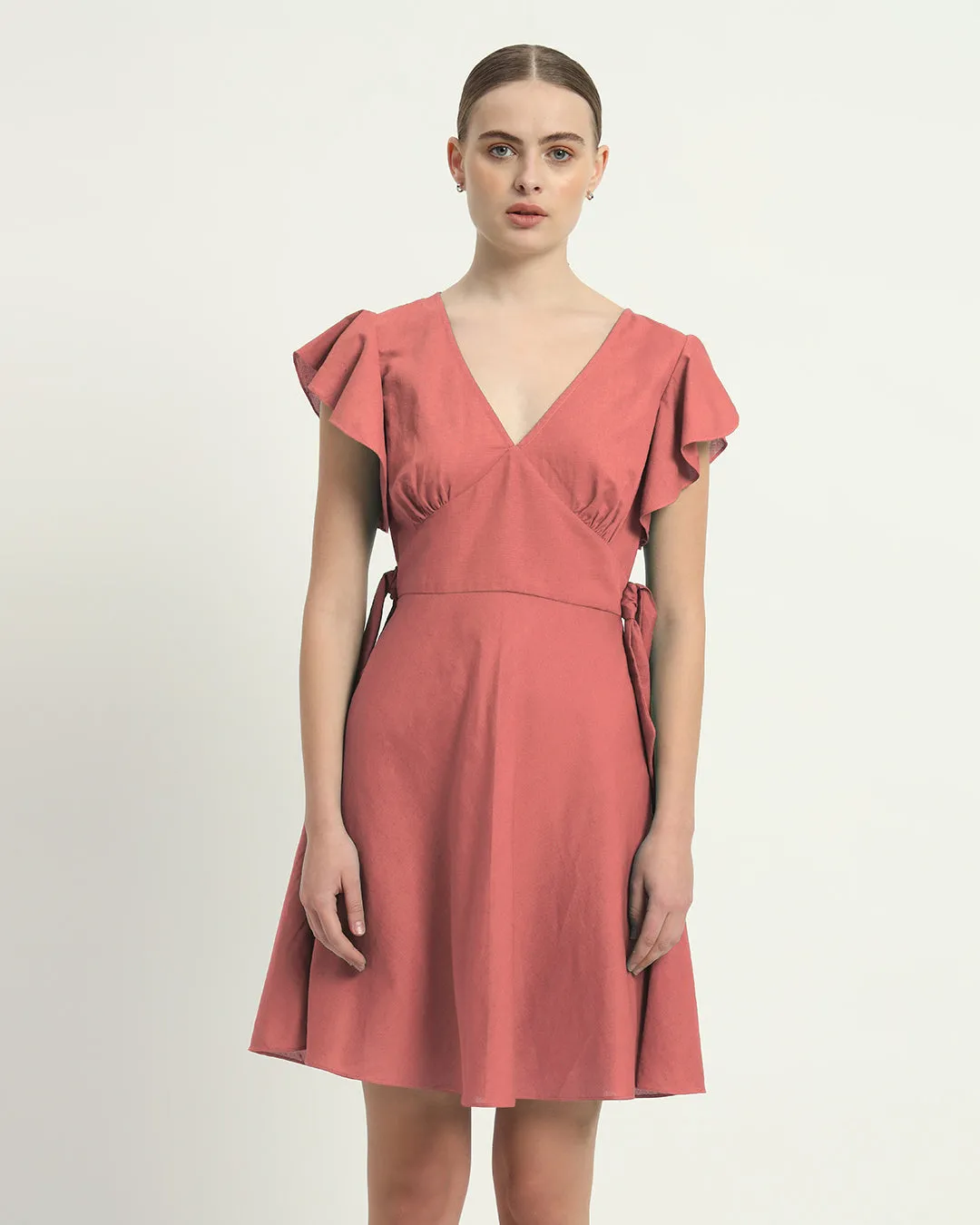 The Fairlie  Ivory Pink Cotton Dress