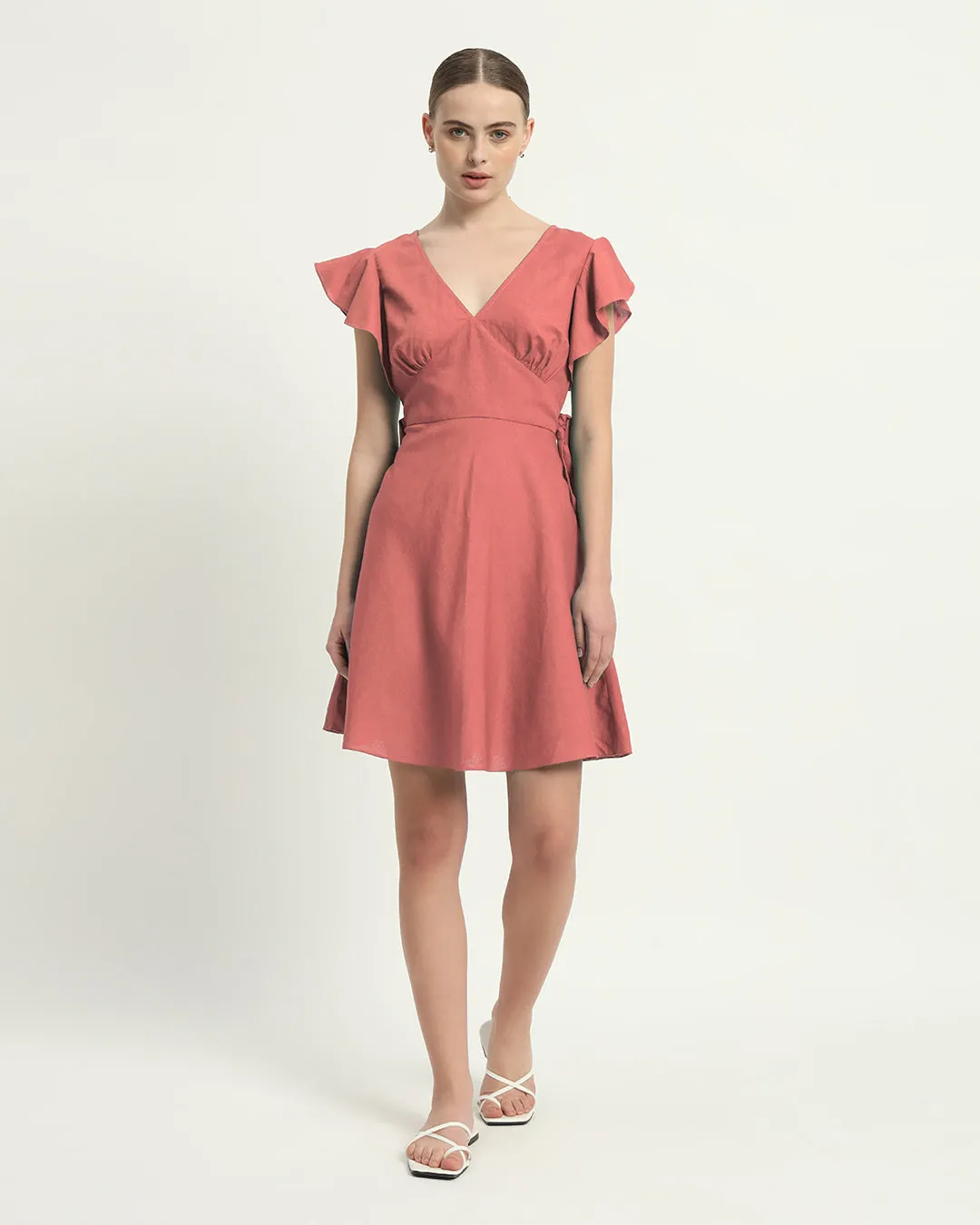 The Fairlie  Ivory Pink Cotton Dress