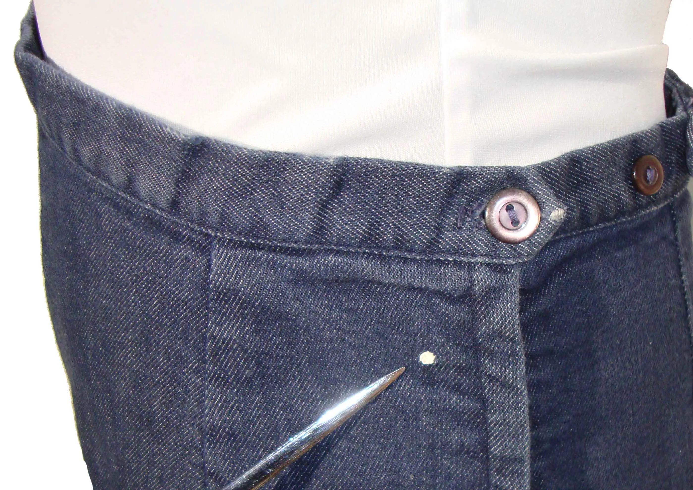 Vintage 60s Denim Shorts Bermuda High Waist Dungaree Jeans S