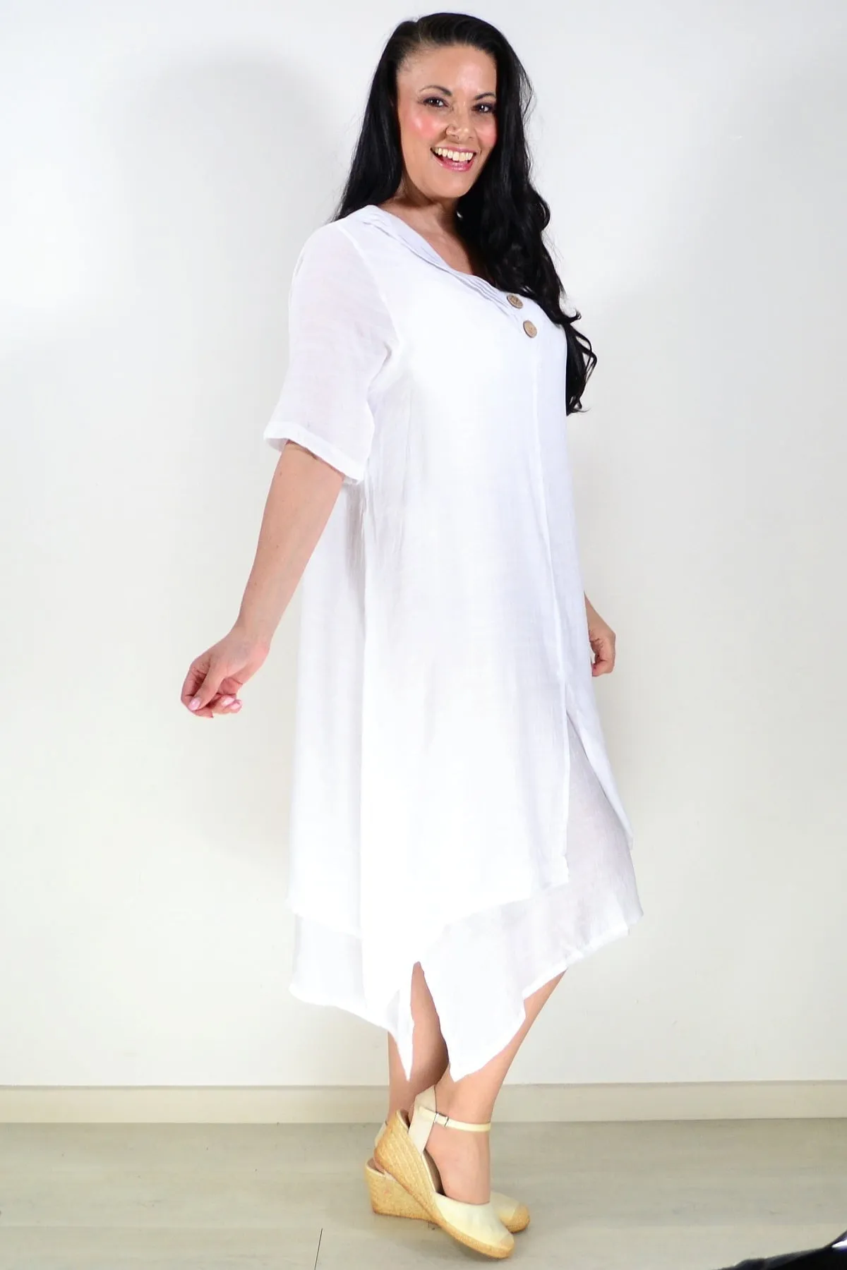 White Summer Tunic Dress