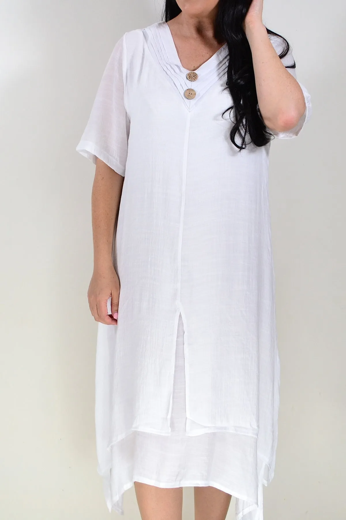 White Summer Tunic Dress