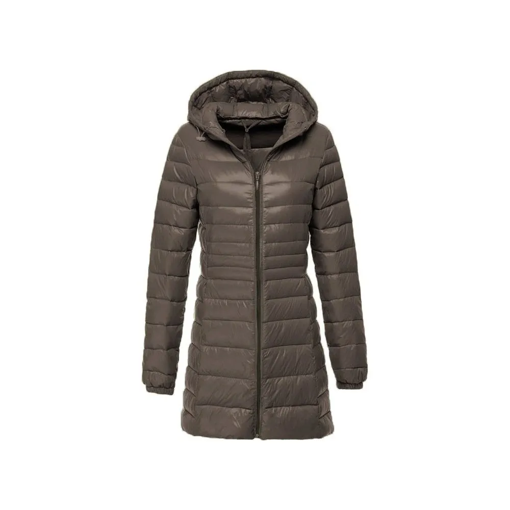 Women's Long Down Winter Ultra Light Jacket With Hood Down Coat 7XL 8XL Plus Sizes