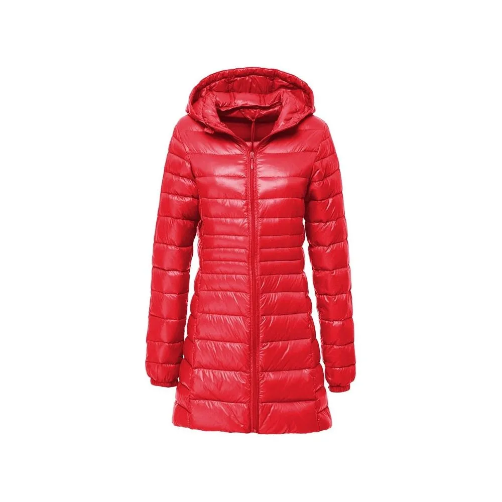 Women's Long Down Winter Ultra Light Jacket With Hood Down Coat 7XL 8XL Plus Sizes