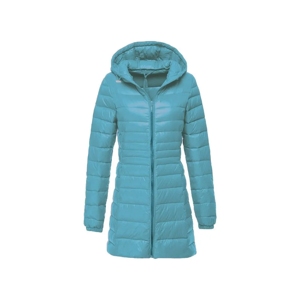 Women's Long Down Winter Ultra Light Jacket With Hood Down Coat 7XL 8XL Plus Sizes