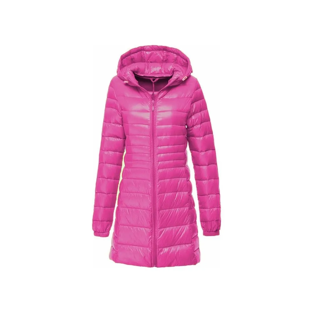 Women's Long Down Winter Ultra Light Jacket With Hood Down Coat 7XL 8XL Plus Sizes