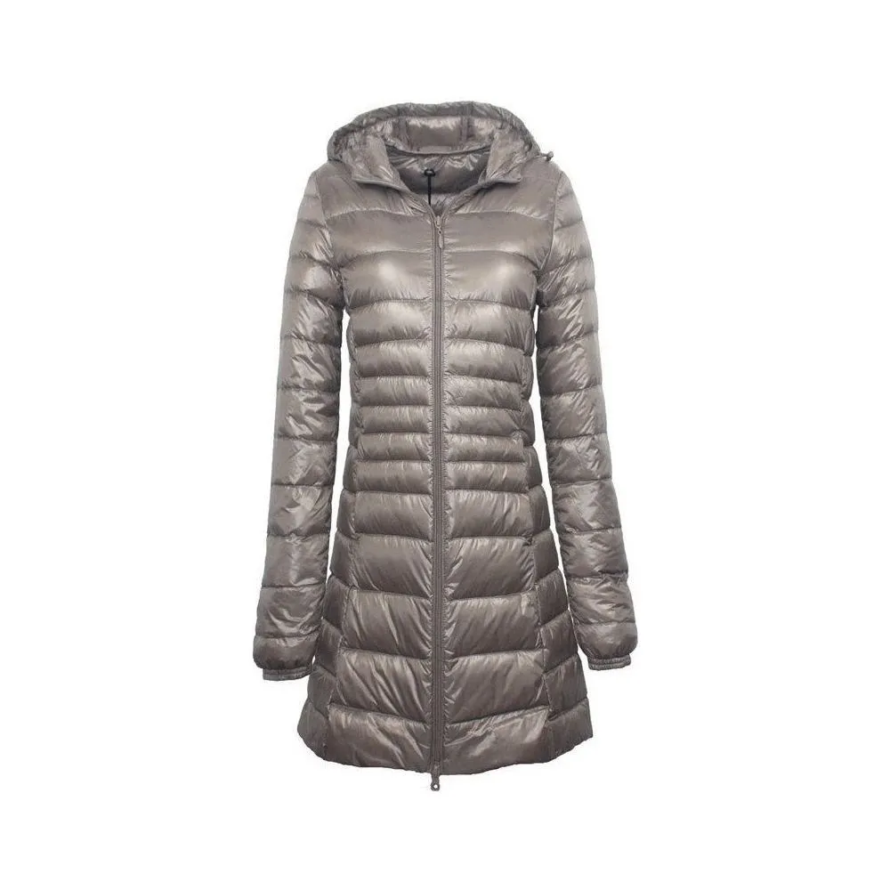 Women's Long Down Winter Ultra Light Jacket With Hood Down Coat 7XL 8XL Plus Sizes