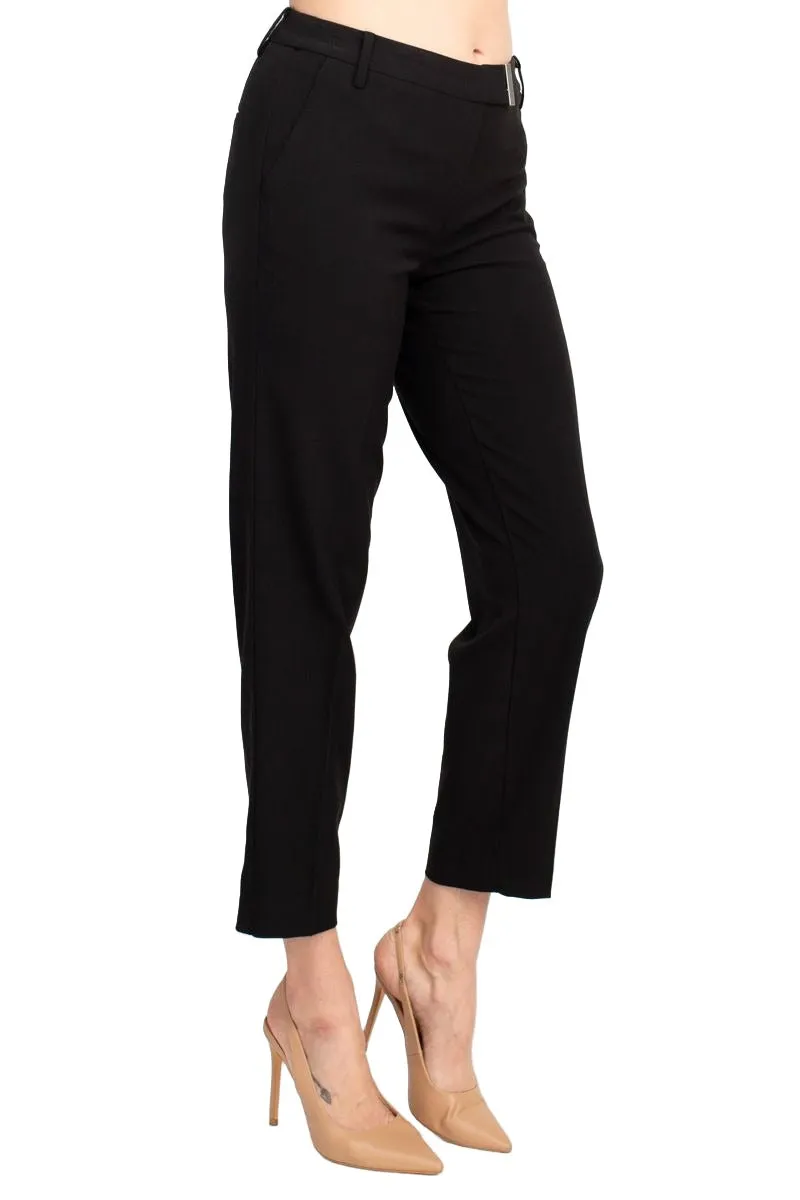 Zac & Rachel Slim Fit Pull on Pocket Pant - Black & Heather Slate