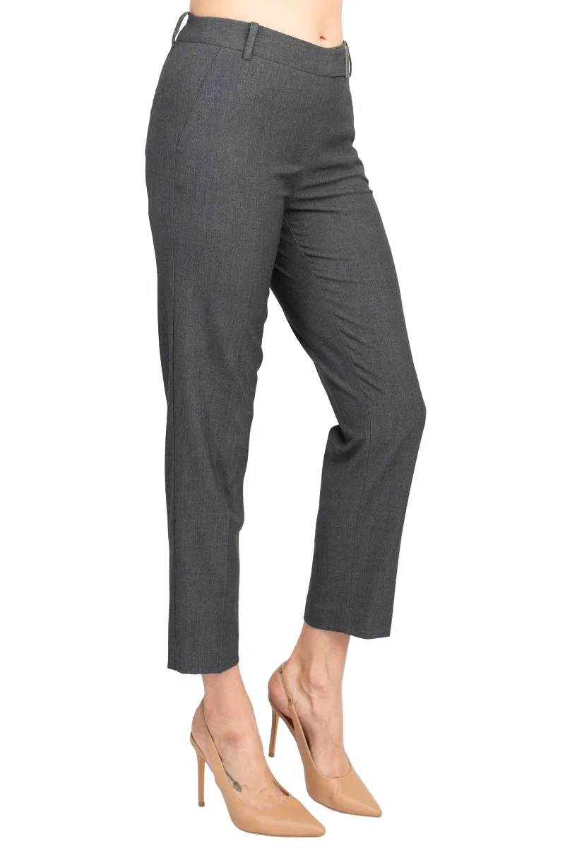 Zac & Rachel Slim Fit Pull on Pocket Pant - Black & Heather Slate