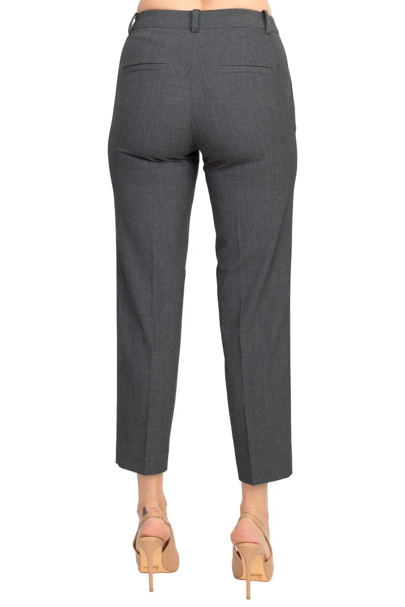 Zac & Rachel Slim Fit Pull on Pocket Pant - Black & Heather Slate