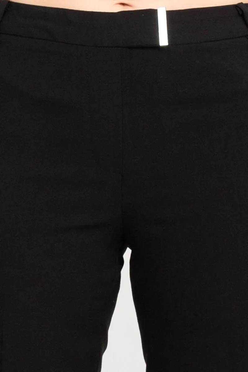 Zac & Rachel Slim Fit Pull on Pocket Pant - Black & Heather Slate